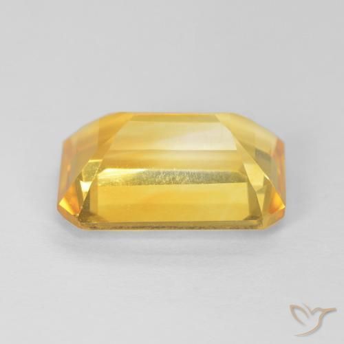 Citrino Dourado Natural 3.80ct, Corte Octógono / Esmeralda, VVS-VS