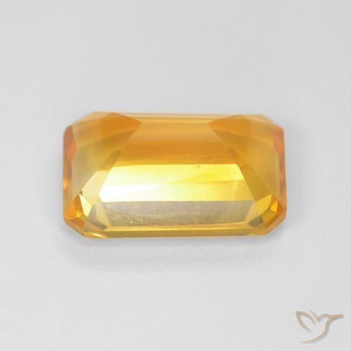 Citrino Laranja-Ouro Natural 3.60ct, Corte Octógono / Esmeralda, VVS-VS