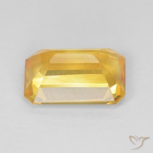 Citrino Dourado Natural 3.91ct, Corte Octógono / Esmeralda, VVS