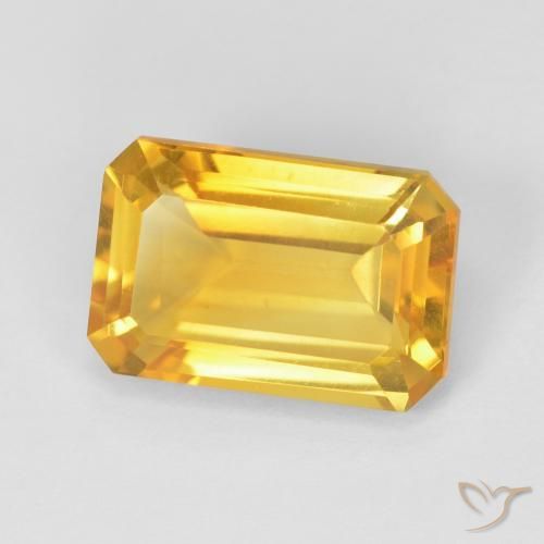 Citrino Dourado Natural 3.81ct, Corte Octógono / Esmeralda, VVS