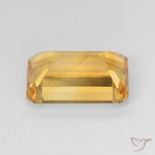 Citrino ouro brilhante Natural 4.10ct, Corte Octógono / Esmeralda, VVS