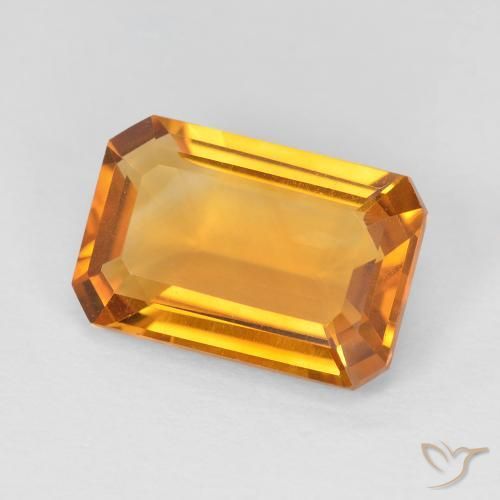 Citrino Ouro Natural 3.50ct, Corte Octógono / Esmeralda, VVS