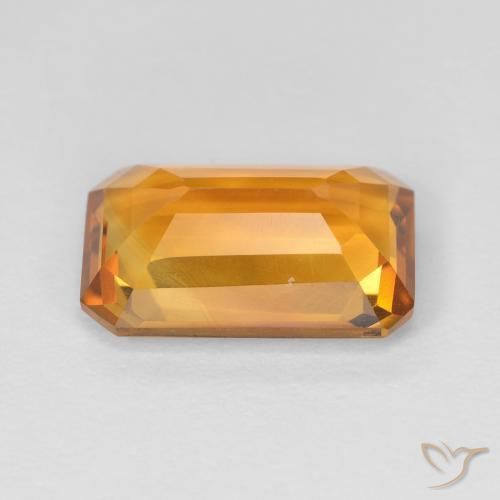 Citrino Ouro Natural 3.50ct, Corte Octógono / Esmeralda, VVS