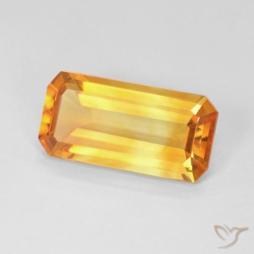 Citrino Ouro Natural 3.41ct, Corte Octógono / Esmeralda, VVS