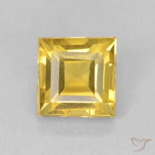 1.07ct Natural Dourado médio Citrino, Quadrado, VS