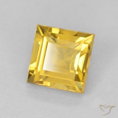 Citrino Dourado médio Natural 1.07ct, Quadrado, VS