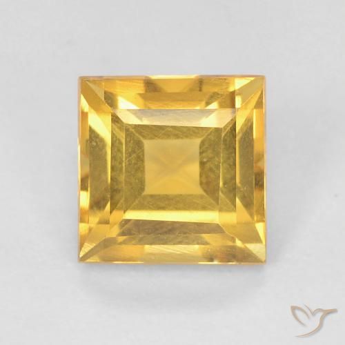 1.06ct Natural ouro brilhante Citrino, Quadrado, VS