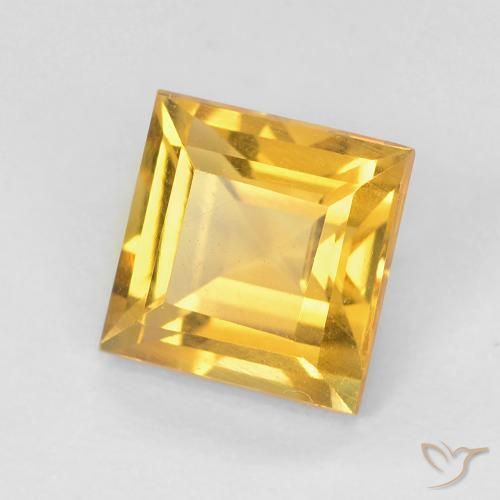 Citrino ouro brilhante Natural 1.06ct, Quadrado, VS