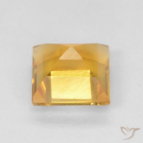 Citrino ouro brilhante Natural 1.06ct, Quadrado, VS