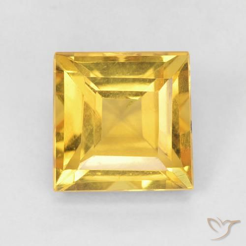 1.22ct Natural Dourado Citrino, Quadrado, VVS-VS
