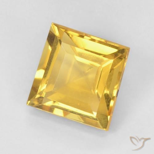 Citrino Dourado Natural 1.22ct, Quadrado, VVS-VS