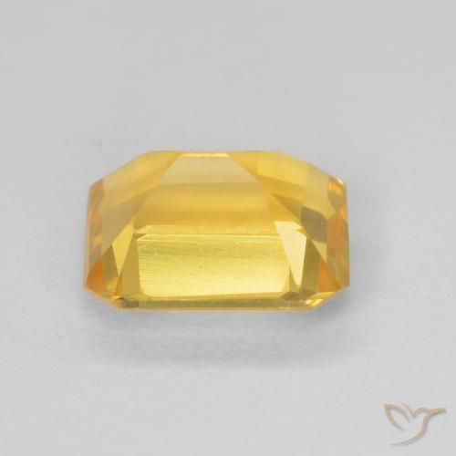 Citrino ouro médio Natural 1.25ct, Corte Octógono / Esmeralda, VVS-VS