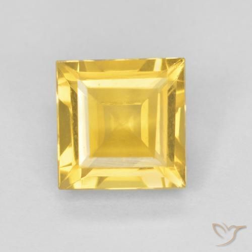 1.01ct Natural ouro brilhante Citrino, Quadrado, VVS-VS