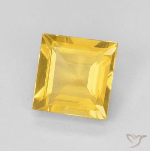 Citrino ouro brilhante Natural 1.01ct, Quadrado, VVS-VS