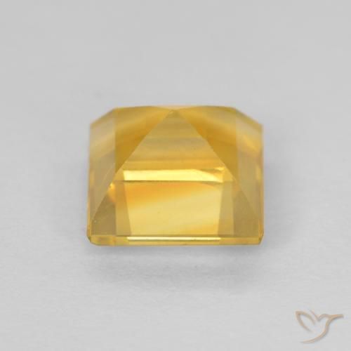 Citrino Laranja Dourada Natural 0.98ct, Quadrado, VS
