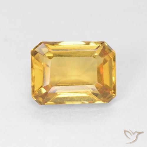 1.54ct Natural Dourado Citrino, Corte Esmeralda, VVS-VS