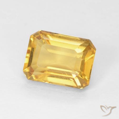 Citrino Dourado Natural 1.54ct, Corte Octógono / Esmeralda, VVS-VS