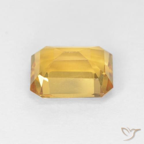 Citrino Dourado Natural 1.54ct, Corte Octógono / Esmeralda, VVS-VS