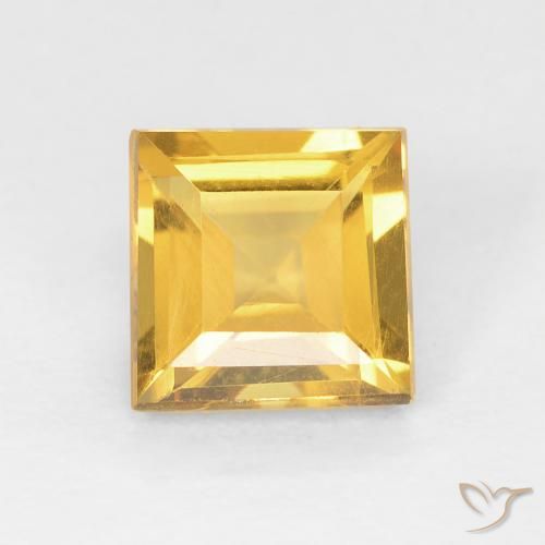 1.00ct Natural ouro brilhante Citrino, Quadrado, VVS-VS