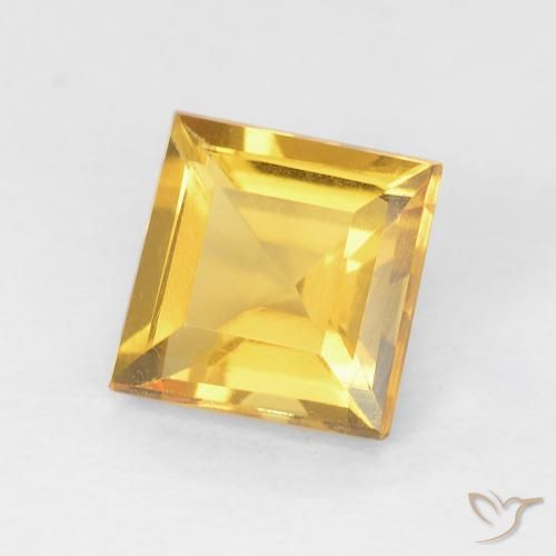 Citrino ouro brilhante Natural 1.00ct, Quadrado, VVS-VS
