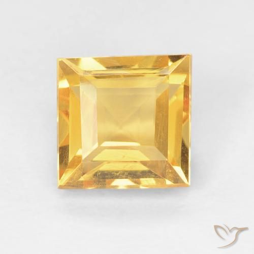 1.16ct Natural ouro médio Citrino, Quadrado, VVS
