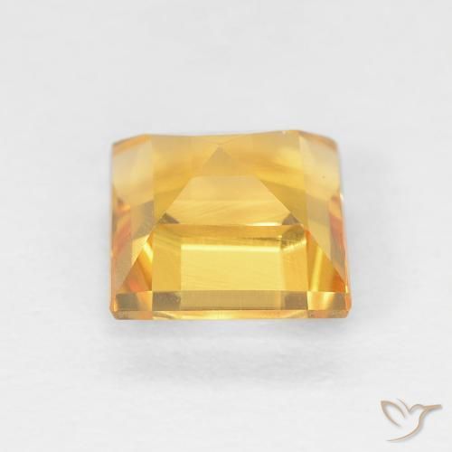 Citrino ouro médio Natural 1.16ct, Quadrado, VVS