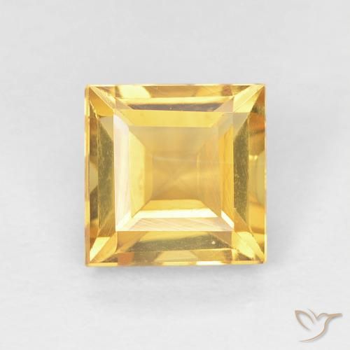 1.07ct Natural ouro médio Citrino, Quadrado, VVS