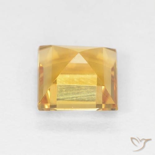 Citrino ouro médio Natural 1.07ct, Quadrado, VVS