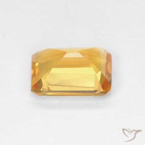 Citrino ouro médio Natural 1.23ct, Corte Octógono / Esmeralda, VVS