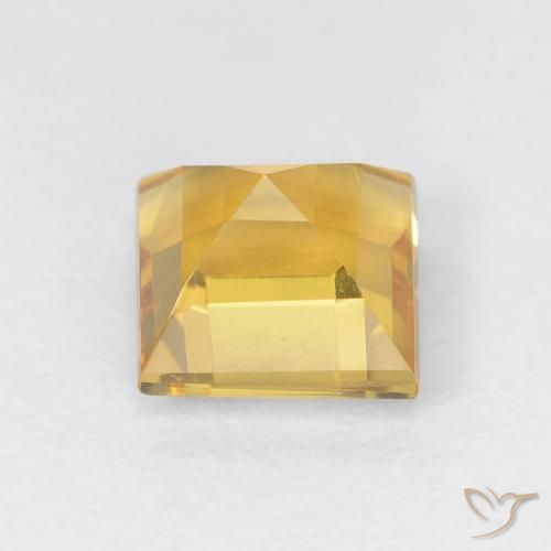 Citrino ouro médio Natural 1.14ct, Quadrado, VVS