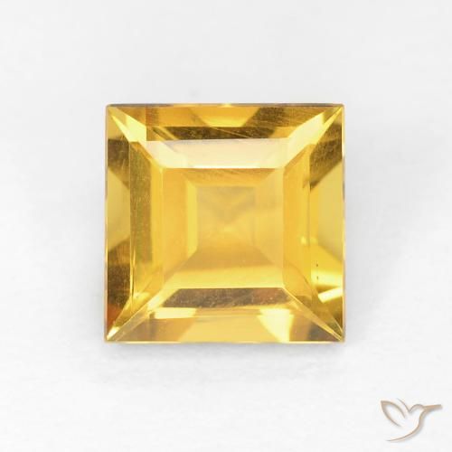1.05ct Natural ouro brilhante Citrino, Quadrado, VVS