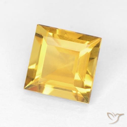 Citrino ouro brilhante Natural 1.05ct, Quadrado, VVS