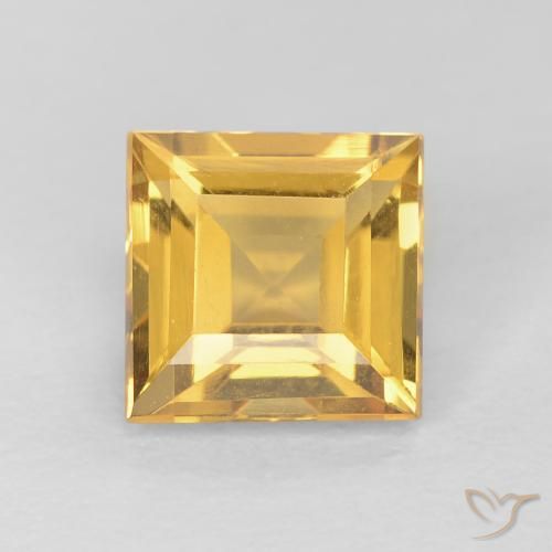 1.13ct Natural ouro brilhante Citrino, Quadrado, VVS