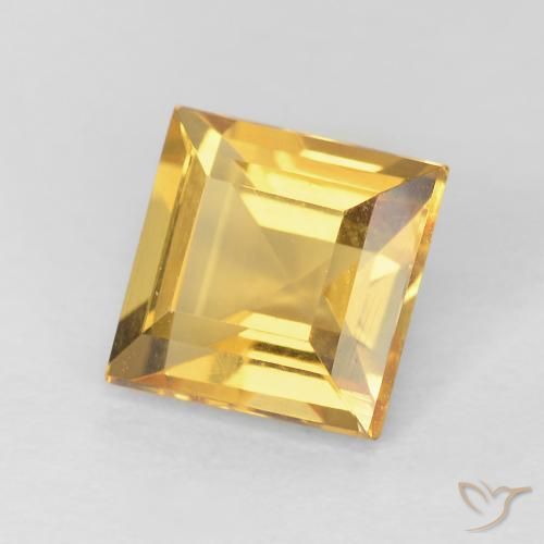 Citrino ouro brilhante Natural 1.13ct, Quadrado, VVS