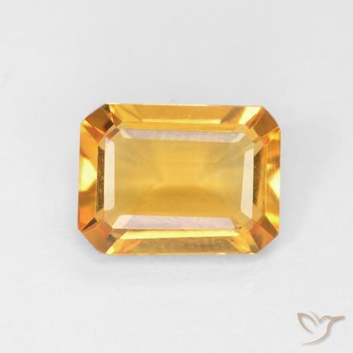 1.27ct Natural Laranja-Ouro Citrino, Corte Esmeralda, VVS