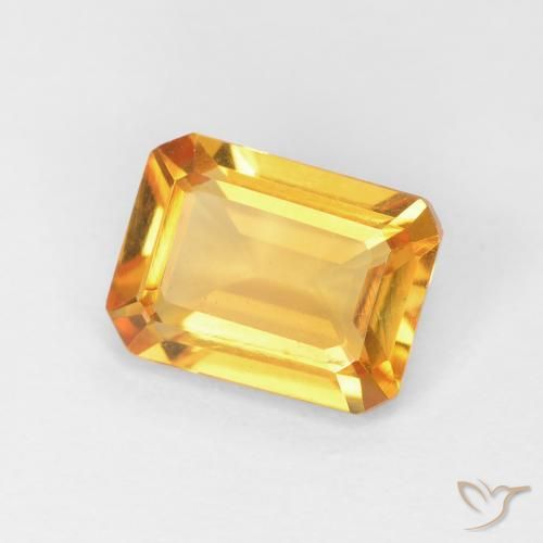 Citrino Laranja-Ouro Natural 1.27ct, Corte Octógono / Esmeralda, VVS