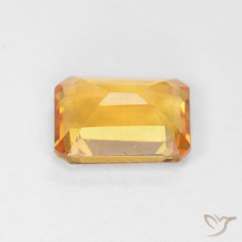 Citrino Laranja-Ouro Natural 1.27ct, Corte Octógono / Esmeralda, VVS