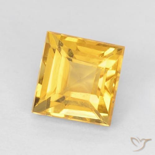 Citrino ouro brilhante Natural 1.13ct, Quadrado, VVS
