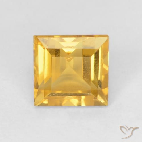 1.10ct Natural ouro brilhante Citrino, Quadrado, VVS