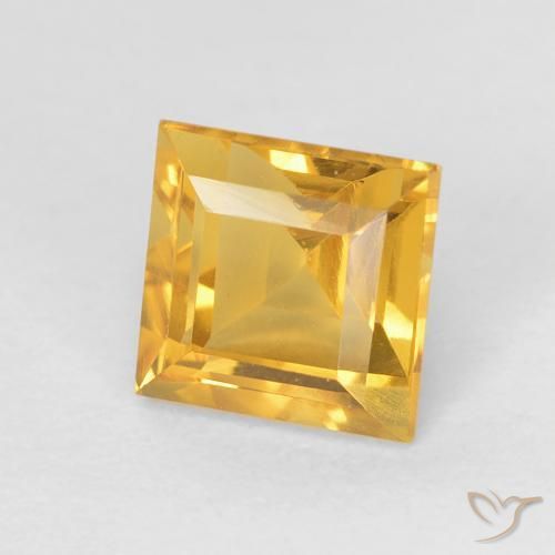 Citrino ouro brilhante Natural 1.10ct, Quadrado, VVS