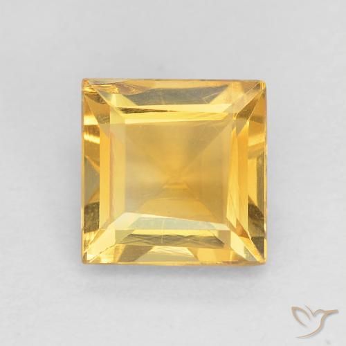 0.93ct Natural ouro brilhante Citrino, Quadrado, VVS