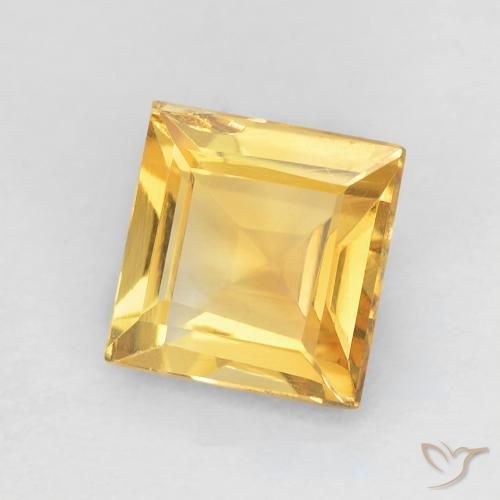 Citrino ouro brilhante Natural 0.93ct, Quadrado, VVS