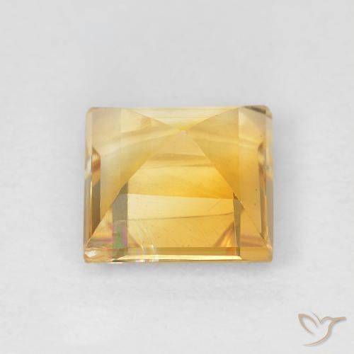 Citrino ouro brilhante Natural 0.93ct, Quadrado, VVS