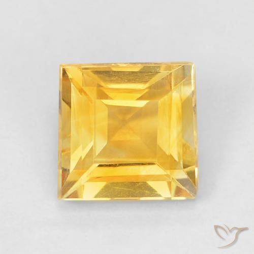 1.05ct Natural ouro médio Citrino, Quadrado, VVS