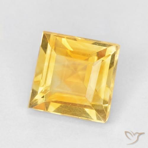 Citrino ouro médio Natural 1.05ct, Quadrado, VVS