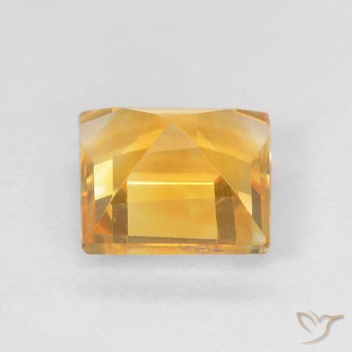 Citrino ouro médio Natural 1.05ct, Quadrado, VVS