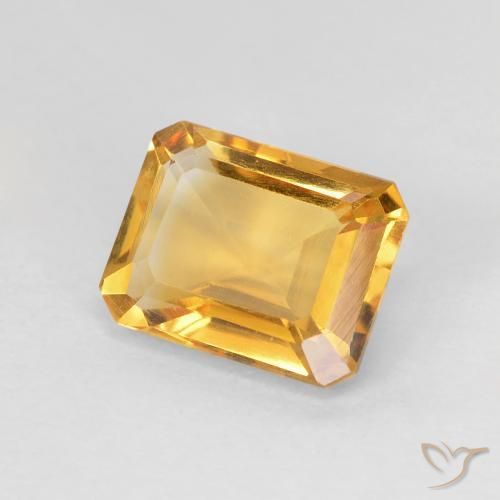Citrino Medium Light-Golden Natural 1.36ct, Corte Octógono / Esmeralda, VVS