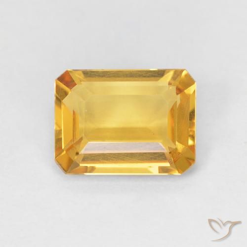 1.24ct Natural ouro brilhante Citrino, Corte Esmeralda, VVS