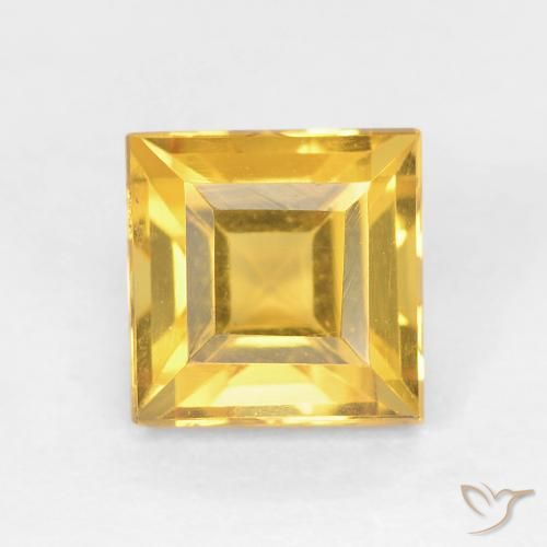 1.08ct Natural Dourado Citrino, Quadrado, VVS-VS