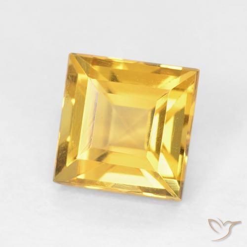 Citrino Dourado Natural 1.08ct, Quadrado, VVS-VS